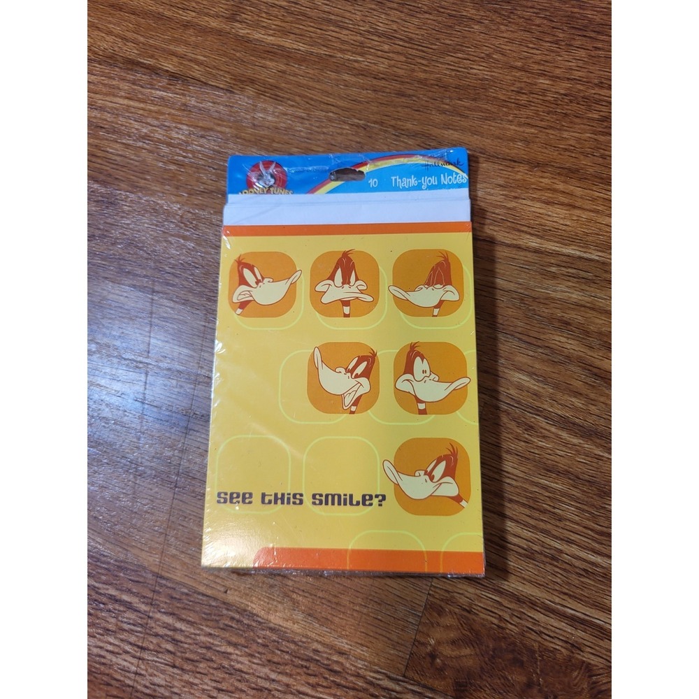 Vtge Looney Tunes NOS Daffy Duck Thank You Notes 10 Pack